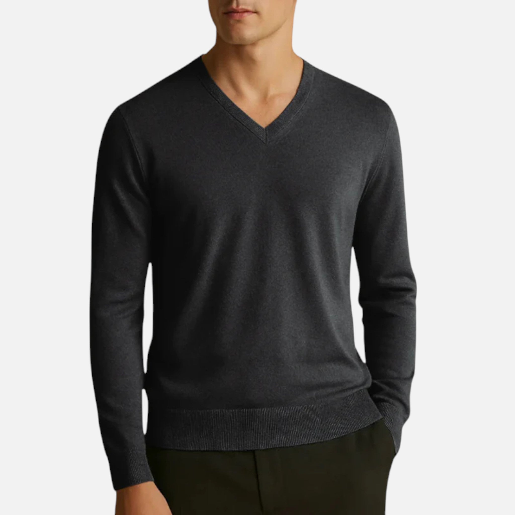 Aurevien | Men’s Classic V-Neck Jumper – Riviera Elegance