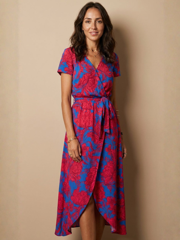 Wrap Dress Breathable Summer Outfit for Day to Evening Wear