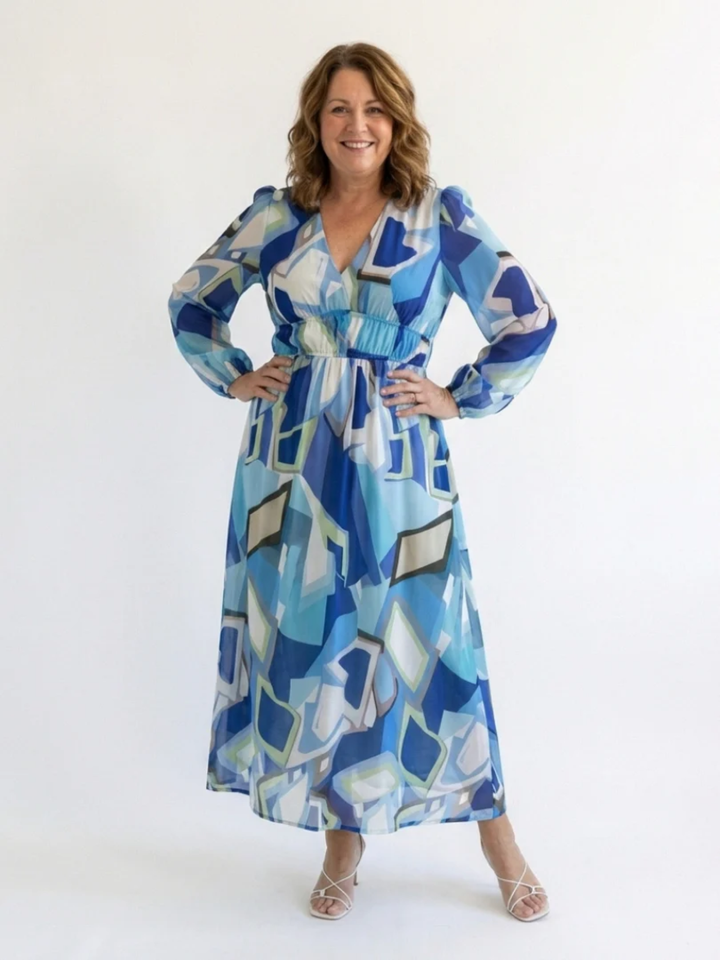 Women’s Long Sleeve Floral Maxi Dress Wedding Guest Outfit Maxi