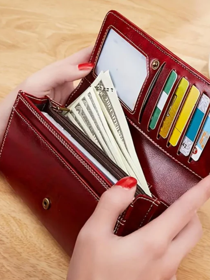 Wallet Women’s Leather Slim Bifold Compact Card Holder