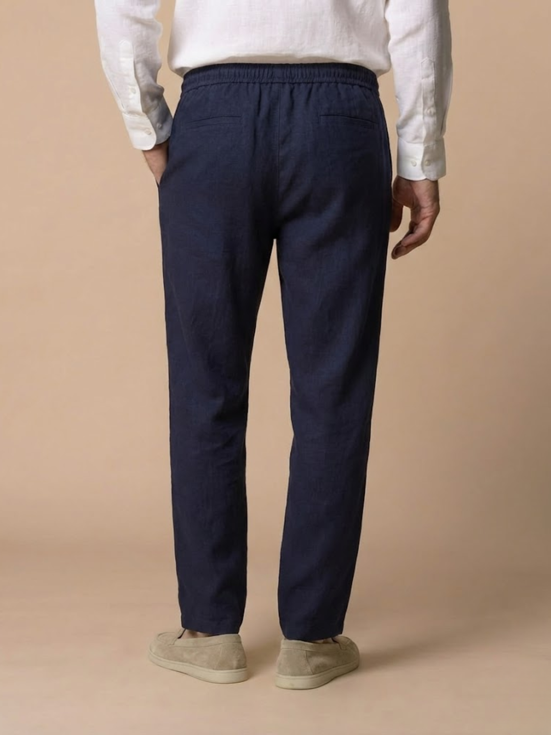Men’s Lightweight Linen Pants Relaxed Summer Trousers