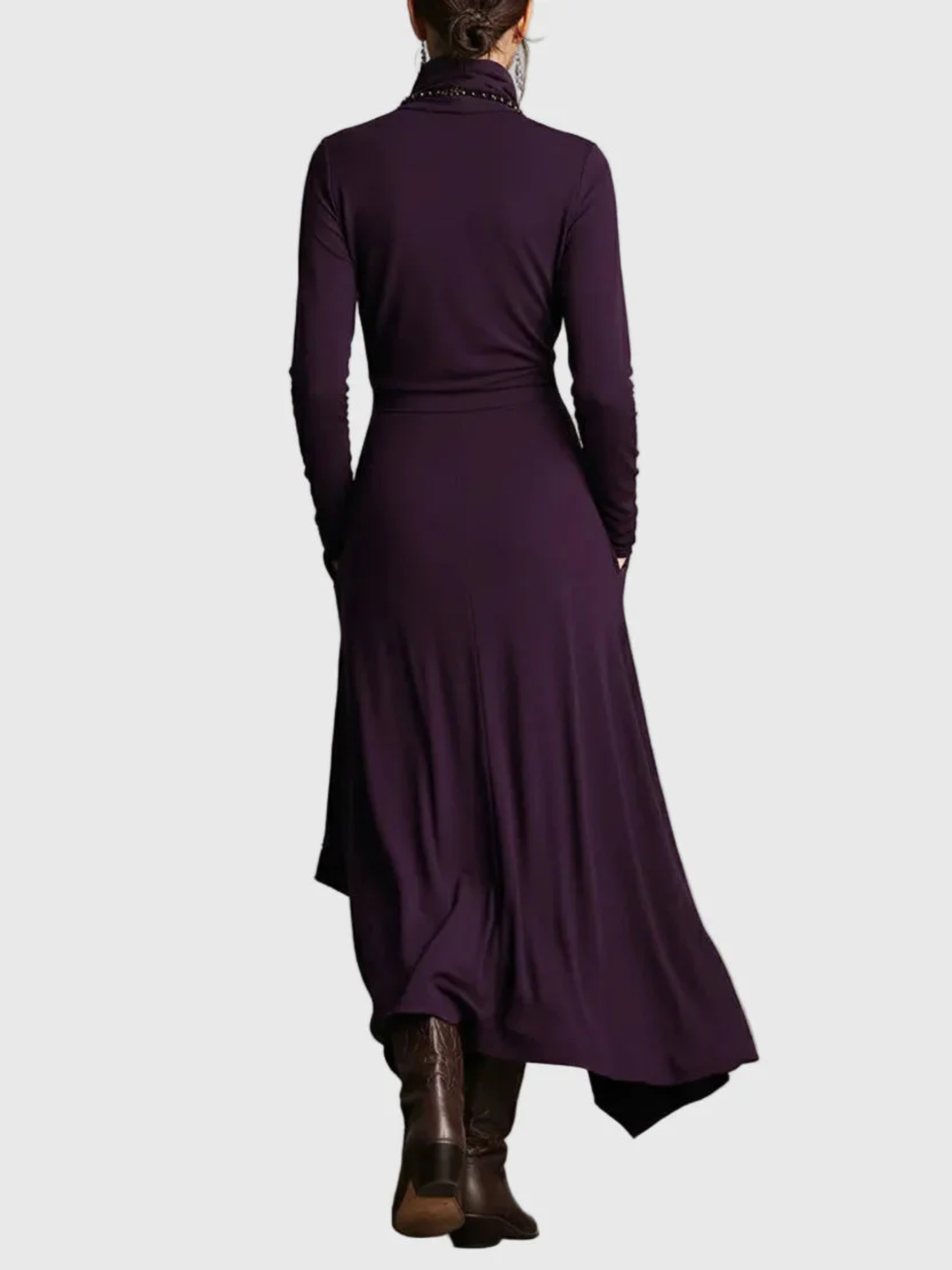Women’s Pleated Maxi Dress Violet Wedding Guest Outfit