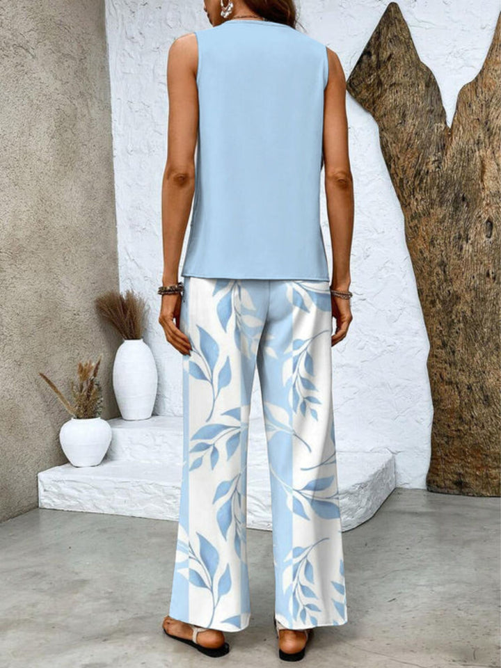 Women’s Summer Outfit Set Lightweight Two Piece Travel Wear