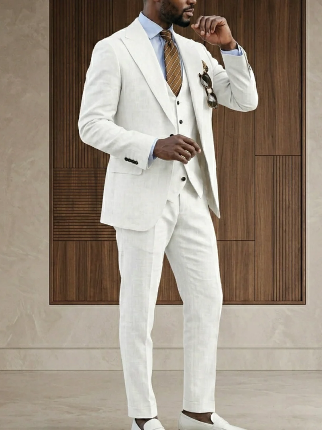 Men's 3 piece suit for wedding slim fit formal suit set