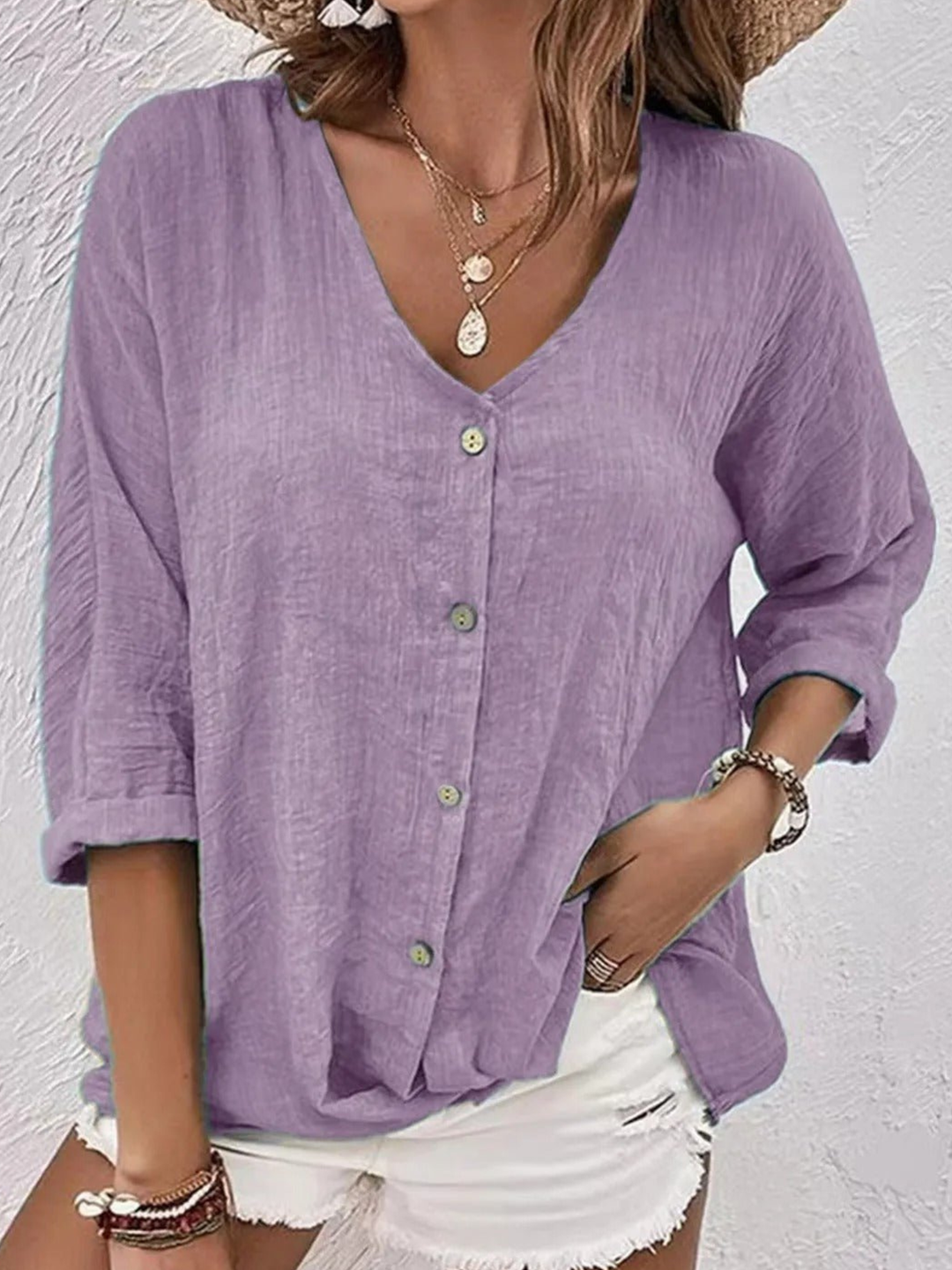 Top Minimalist Oversized Blouse for Casual Coastal Style
