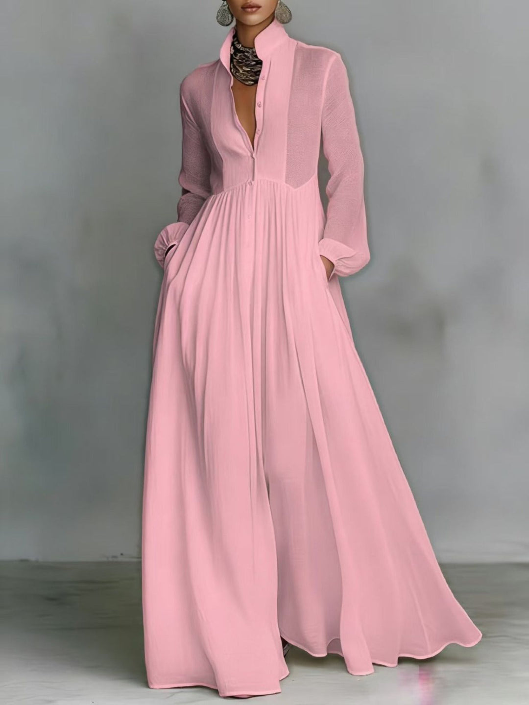 Maxi Dress Breathable Relaxed Fit Dress for Warm Weather Wear