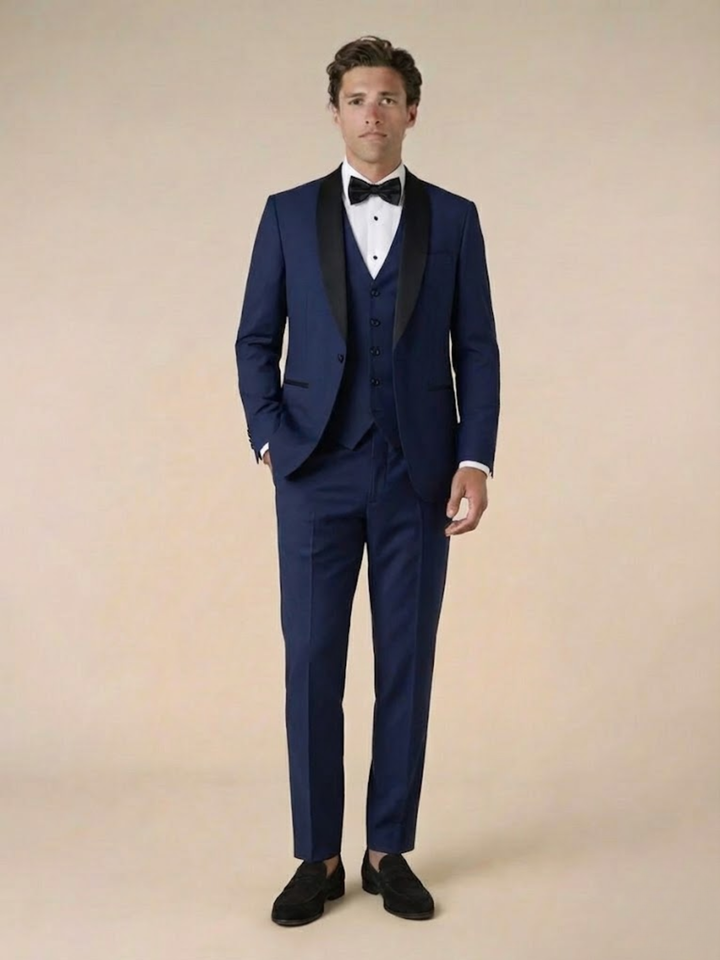Aurevien | Men’s Tuxedo Three-Piece Suit – Heritage Elegance
