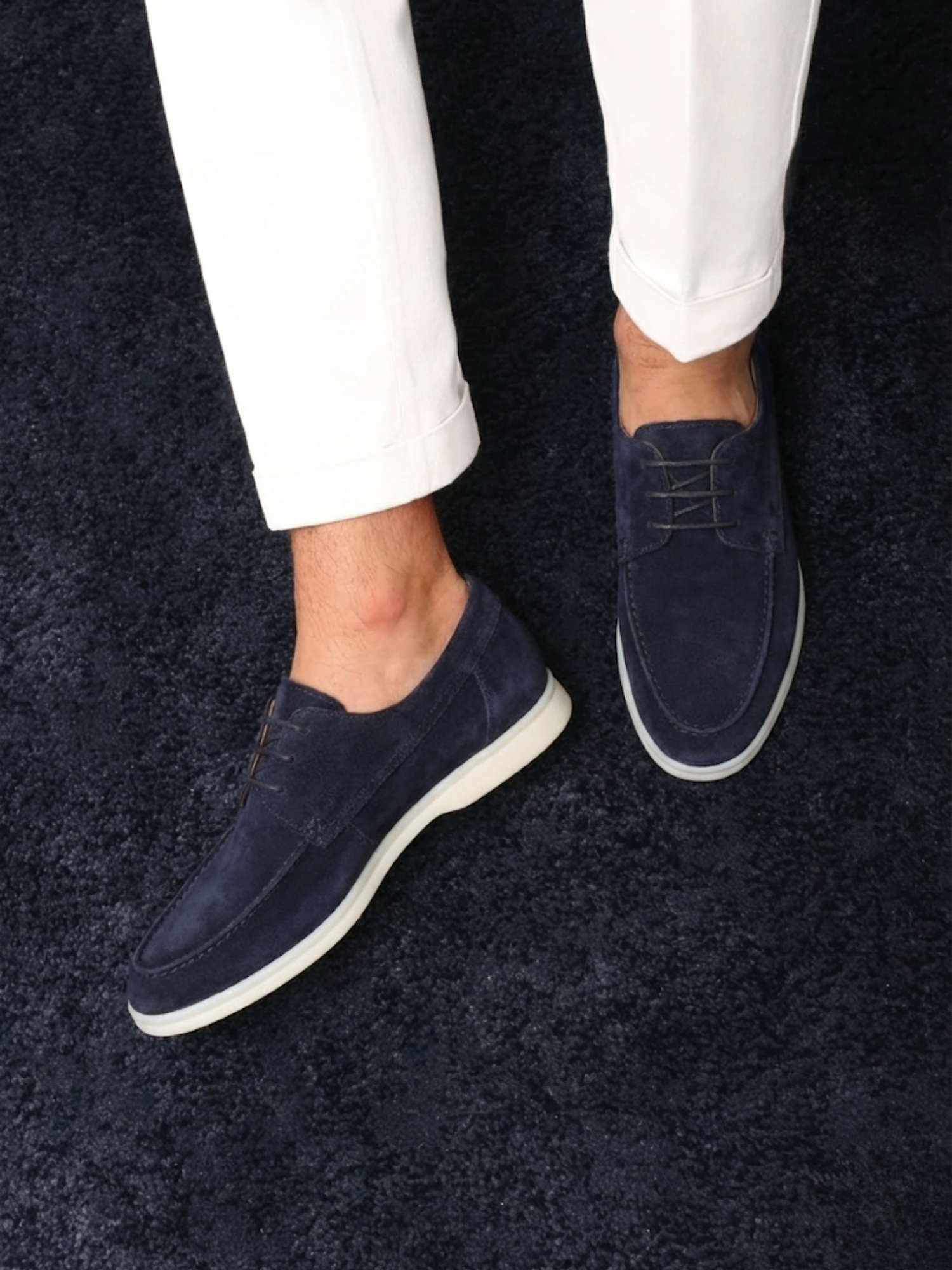 Aurevien | Men’s Suede Heritage Lace-Up Loafers
