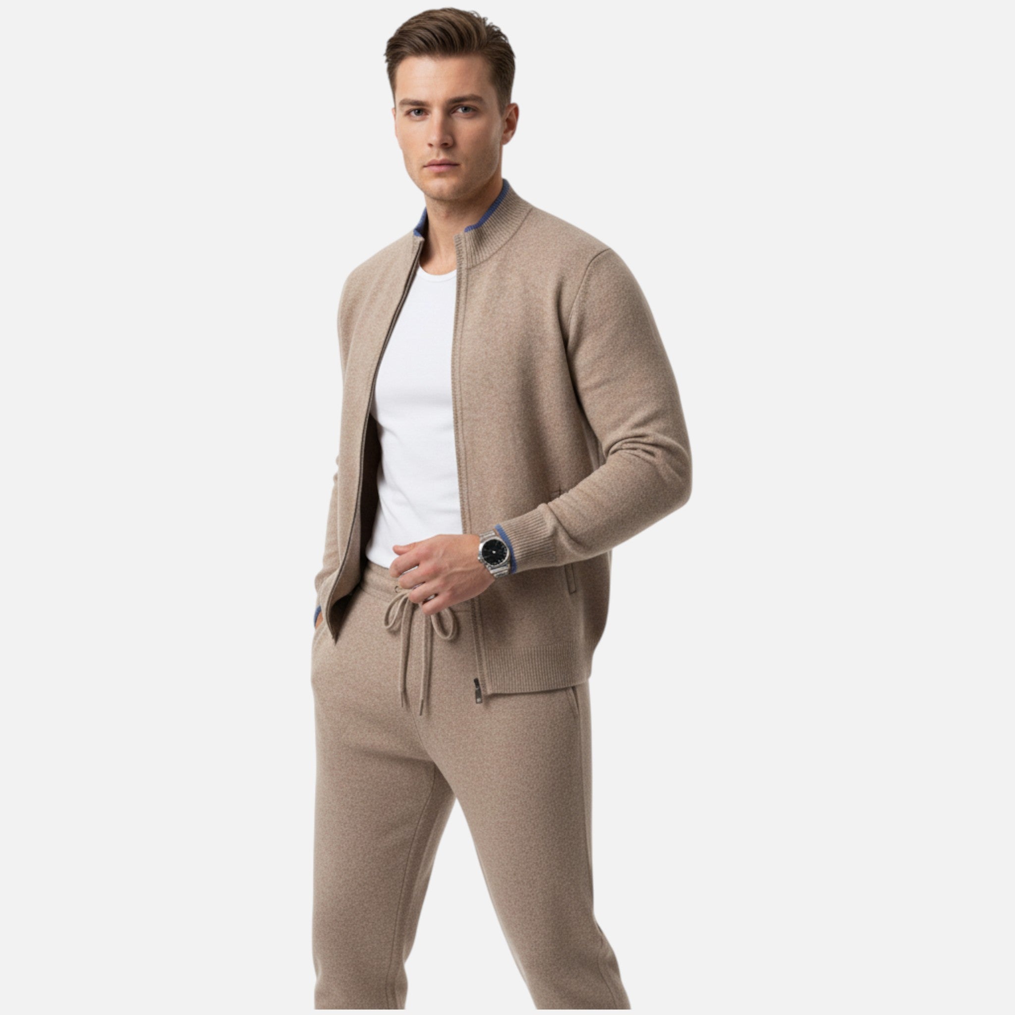 Aurevien | Men’s Wool Lounge Set in Heritage Grey