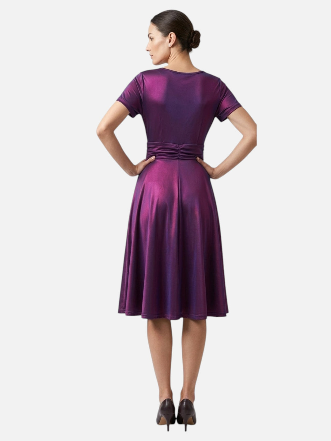 Women’s Rhinestone Midi Dress Elegant Party and Wedding Dress