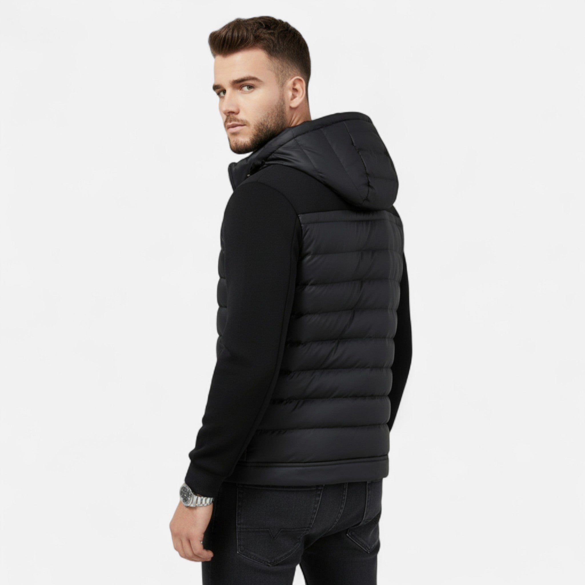 Aurevien | Men’s Hybrid Soft-Shell Jacket – Heritage Padded Finish