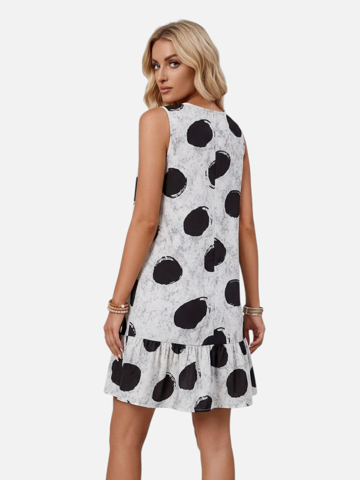 Women's Polka Dot Midi Dress Lightweight Casual Summer Dress