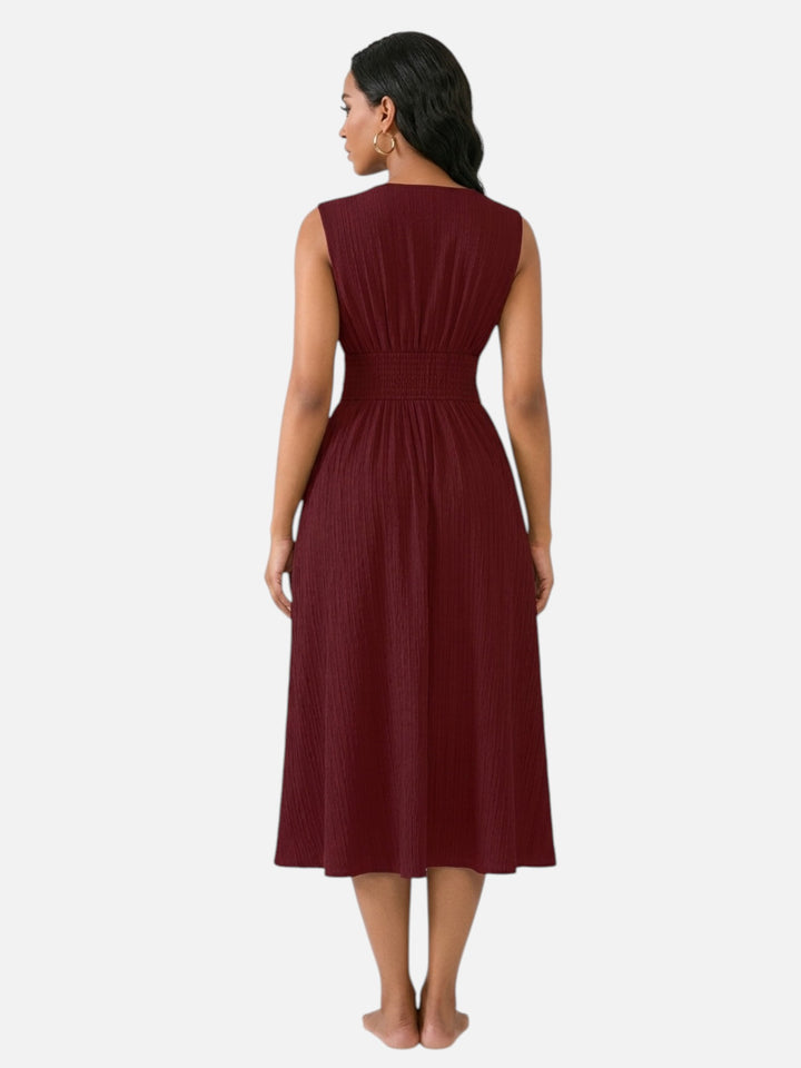 Midi Dress Women Sleeveless Summer Casual Vacation Outfit