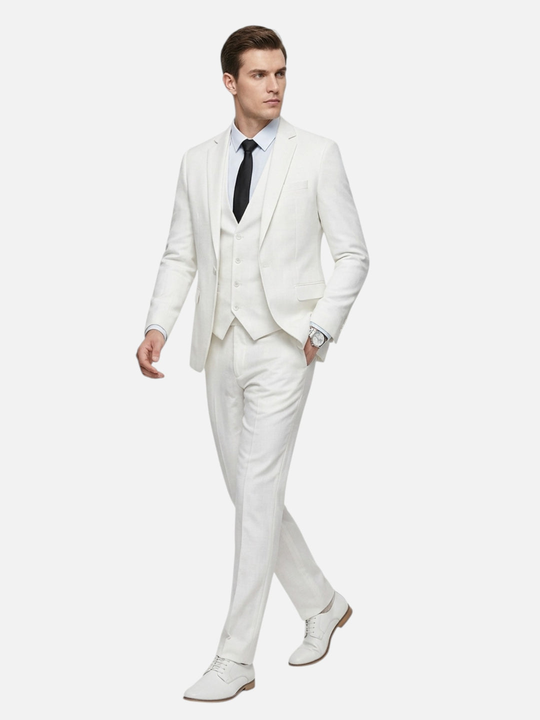 Men's Slim Fit 3-Piece Suit for Wedding and Formal Events