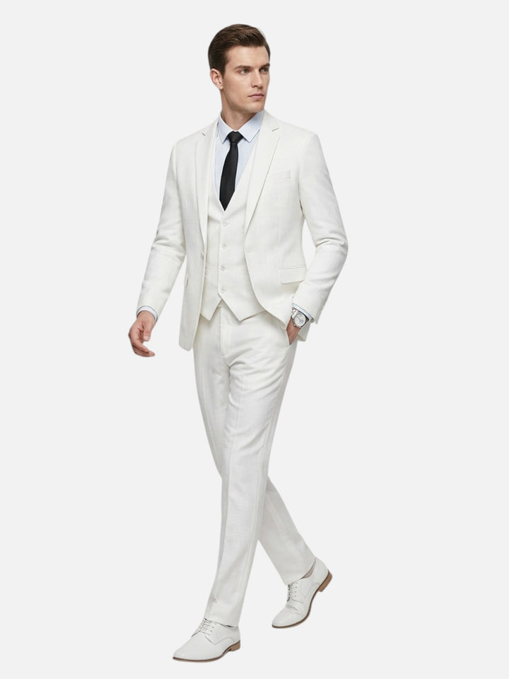 Men's Slim Fit 3-Piece Suit for Wedding and Formal Events