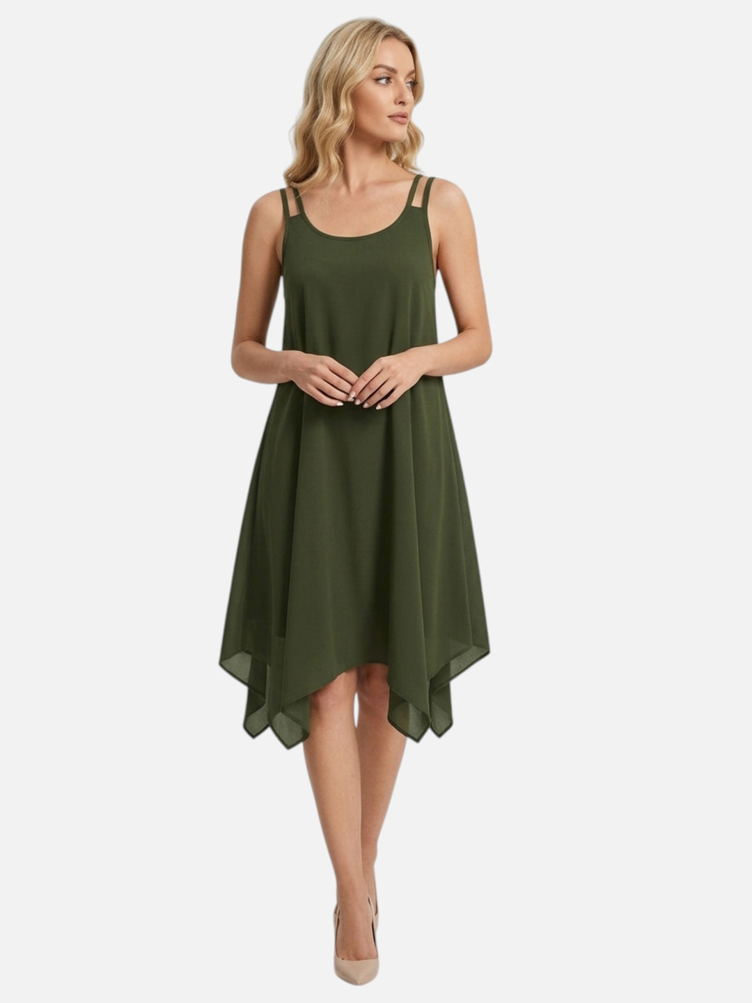 Plus Size Strapless Midi Dress for Wedding Guest Formal Events