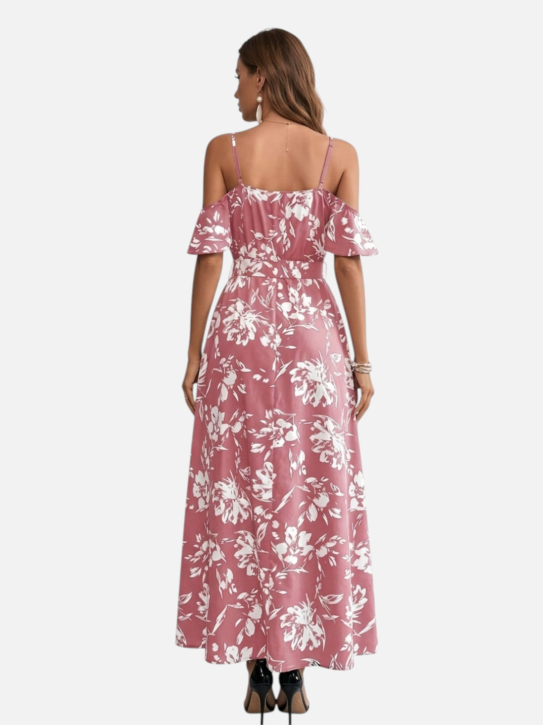 Women’s Summer Floral Maxi Dress A-Line Slit Casual Elegant