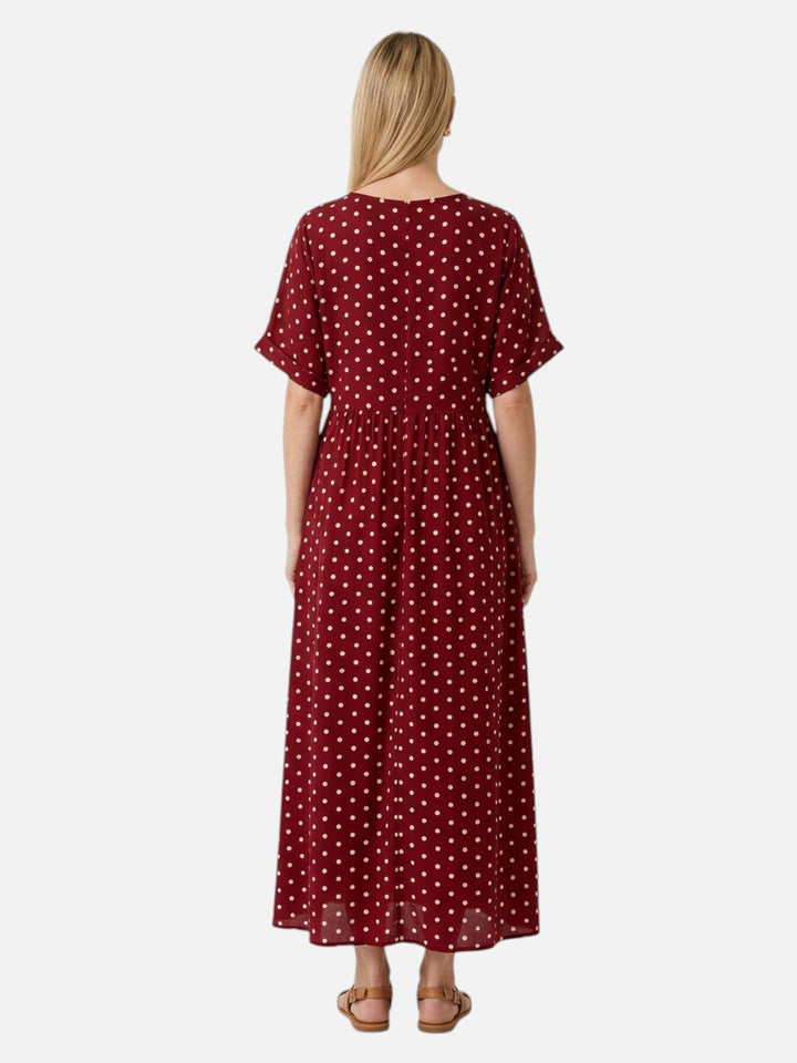 Women’s Polka Dot Maxi Dress Casual Loose Fit Summer Outfit