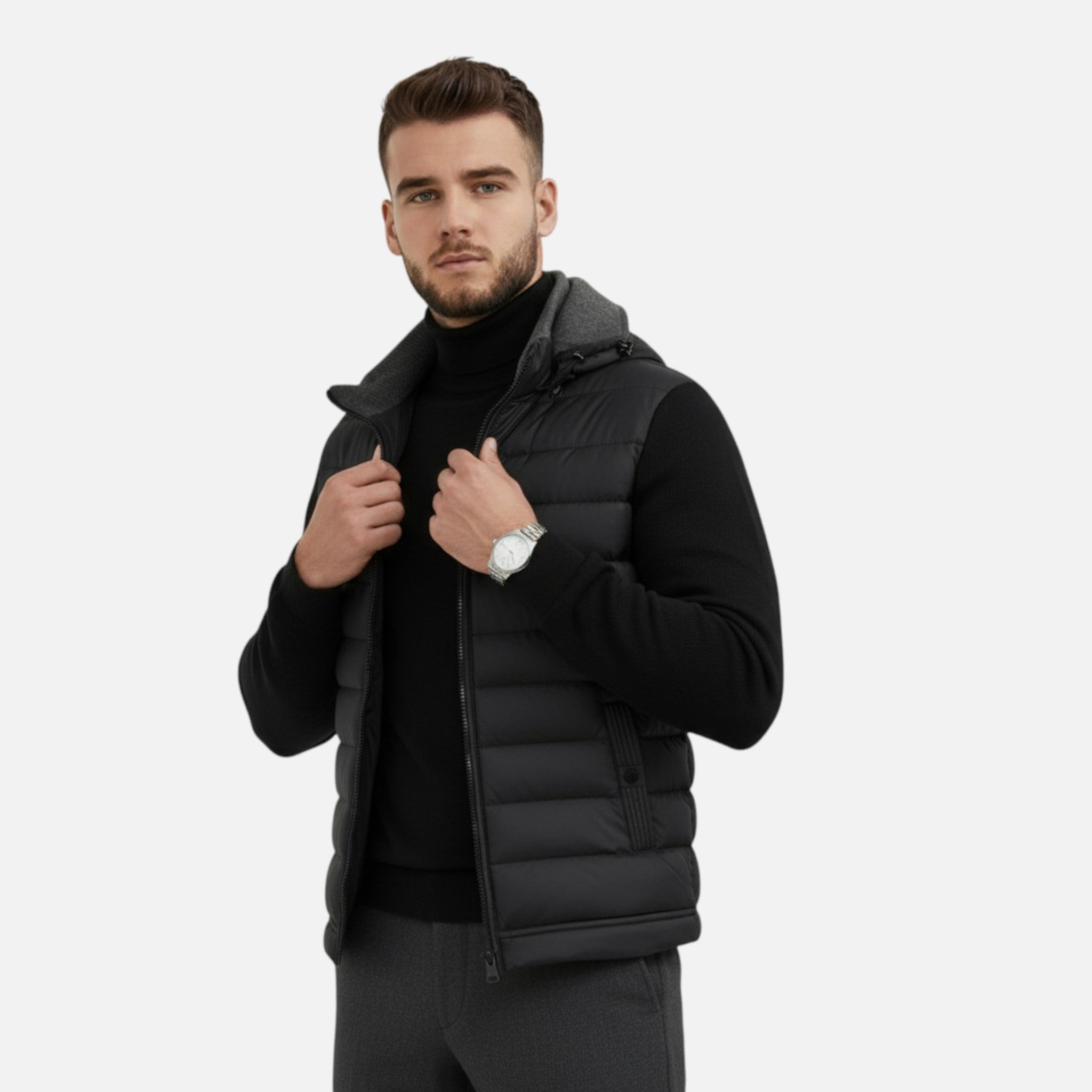 Aurevien | Men’s Hybrid Soft-Shell Jacket – Heritage Padded Finish