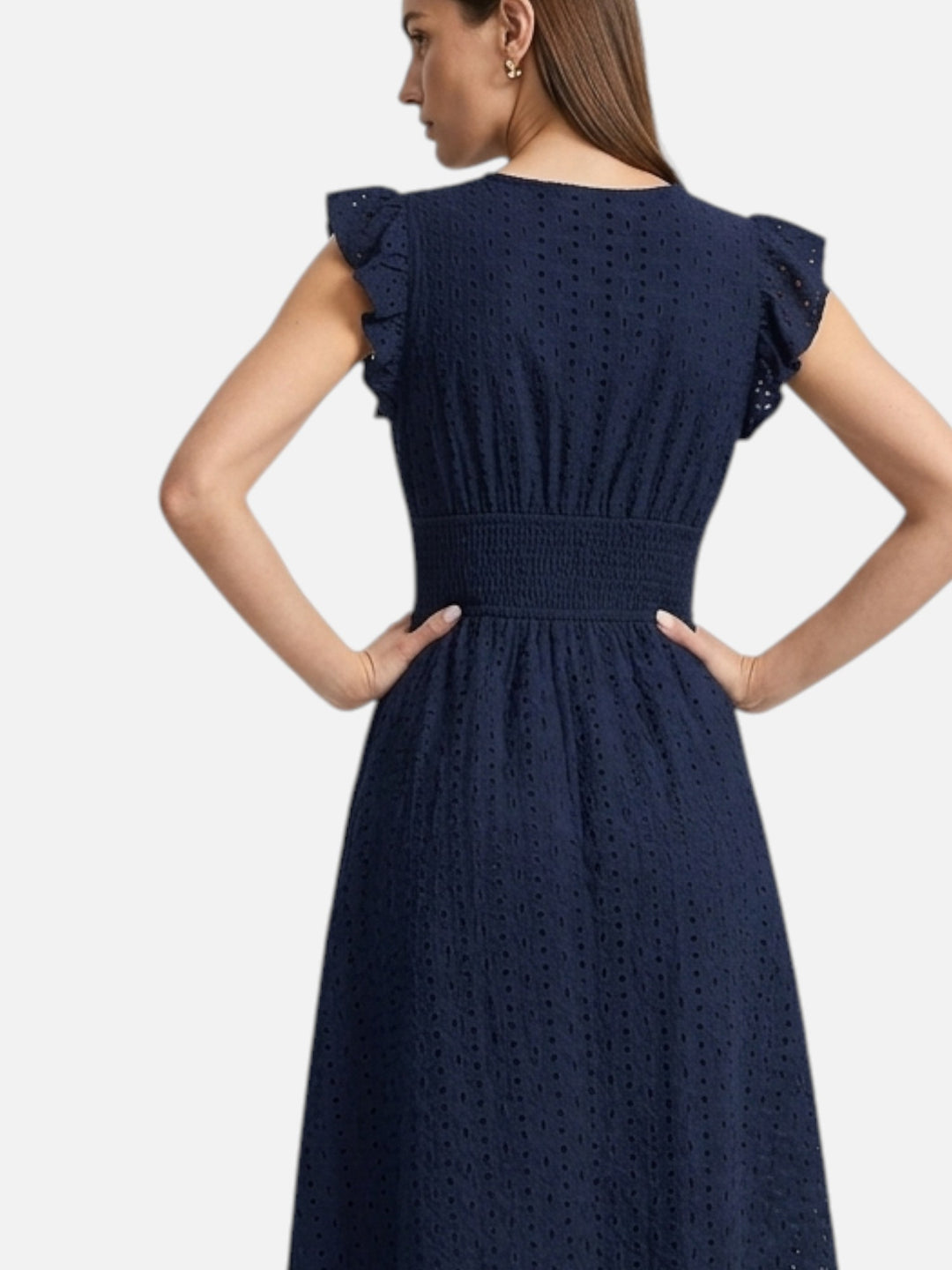 Women’s Stand Collar Midi Dress Casual Elegant Summer Outfit