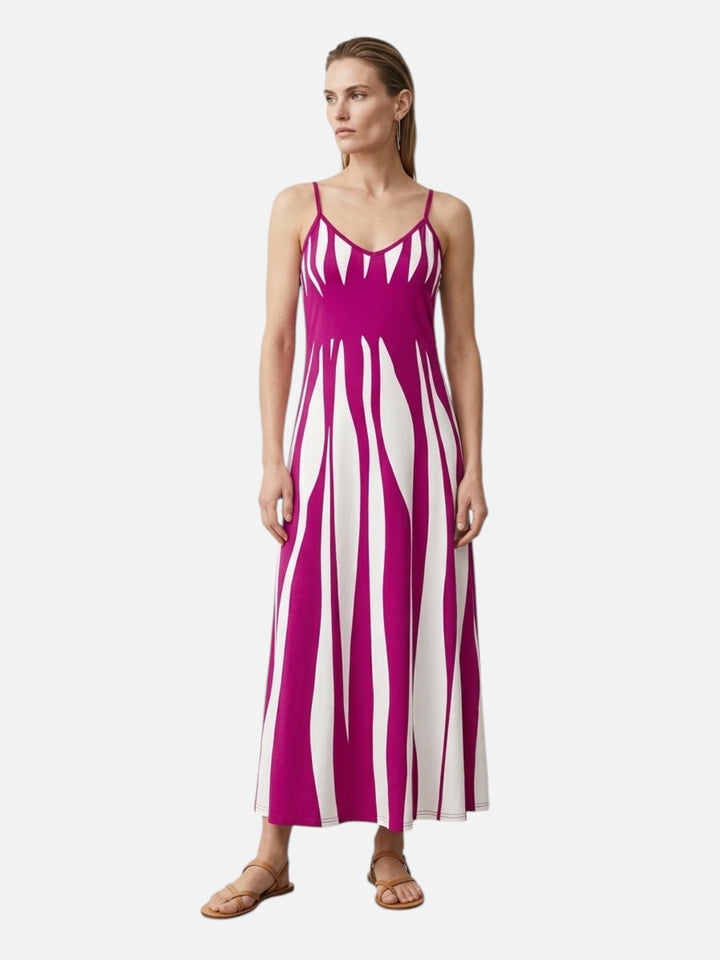 Women’s Lightweight Maxi Dress V-Neck Printed Summer Outfit