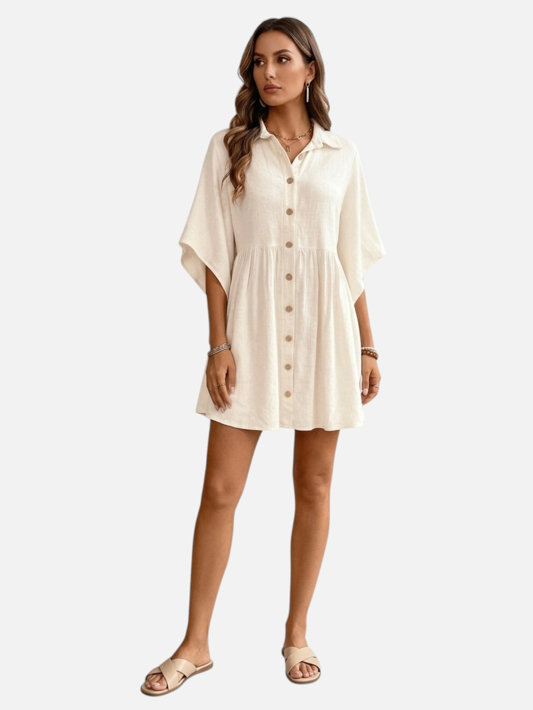 Women's Shirt Dress Cotton Loose Fit Beach Vacation Dress Women