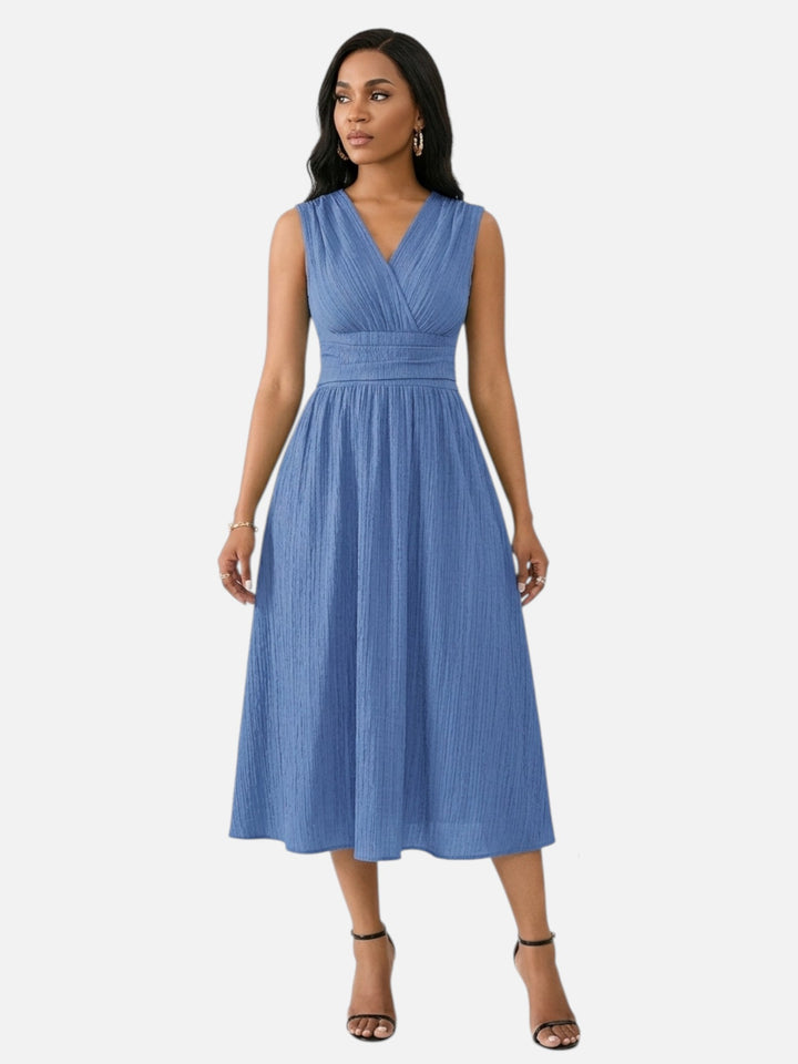 Midi Dress Women Sleeveless Summer Casual Vacation Outfit