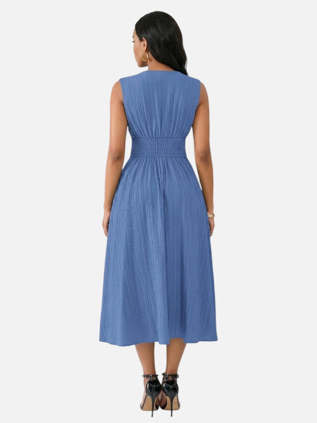Midi Dress Women Sleeveless Summer Casual Vacation Outfit