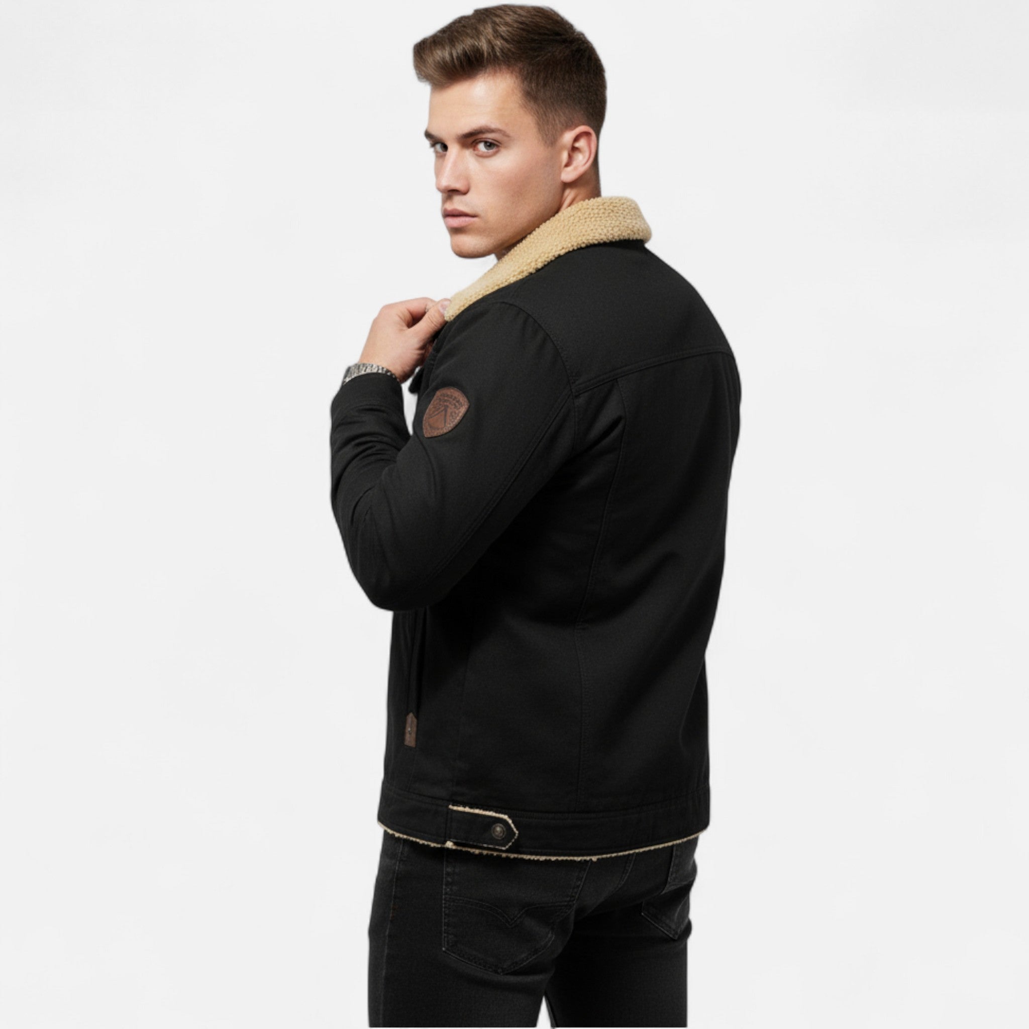 Aurevien | Men’s Fleece-Collar Jacket – Ivy League Heritage
