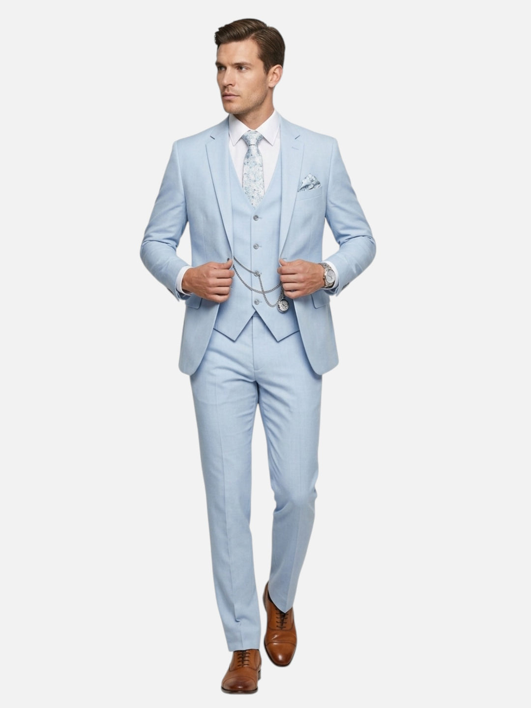 Men’s 3 Piece Wedding Suit Tailored Fit Classic Formal Wear