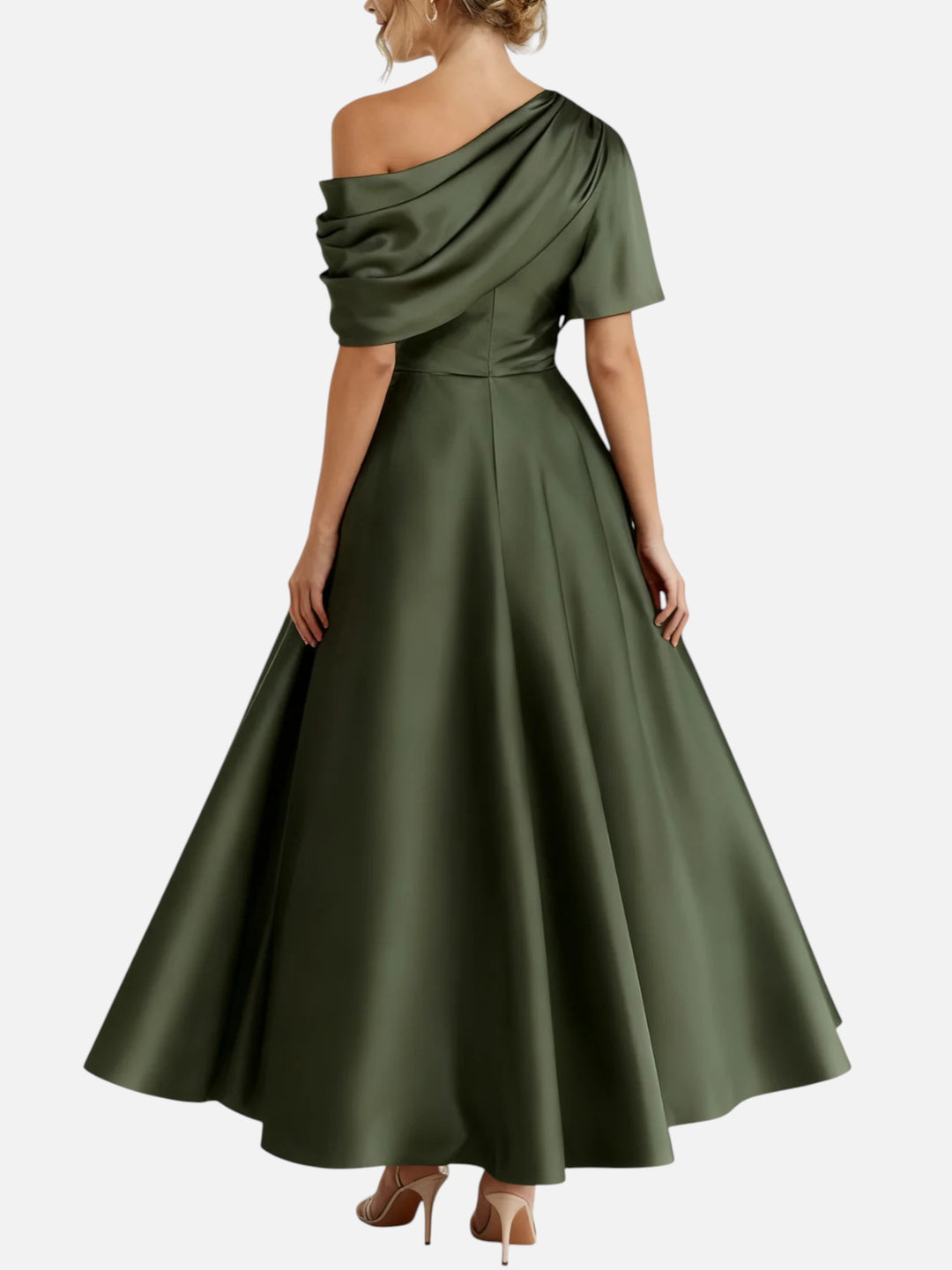 Mother of the Bride Dress A-Line One Shoulder Wedding Formal Gown