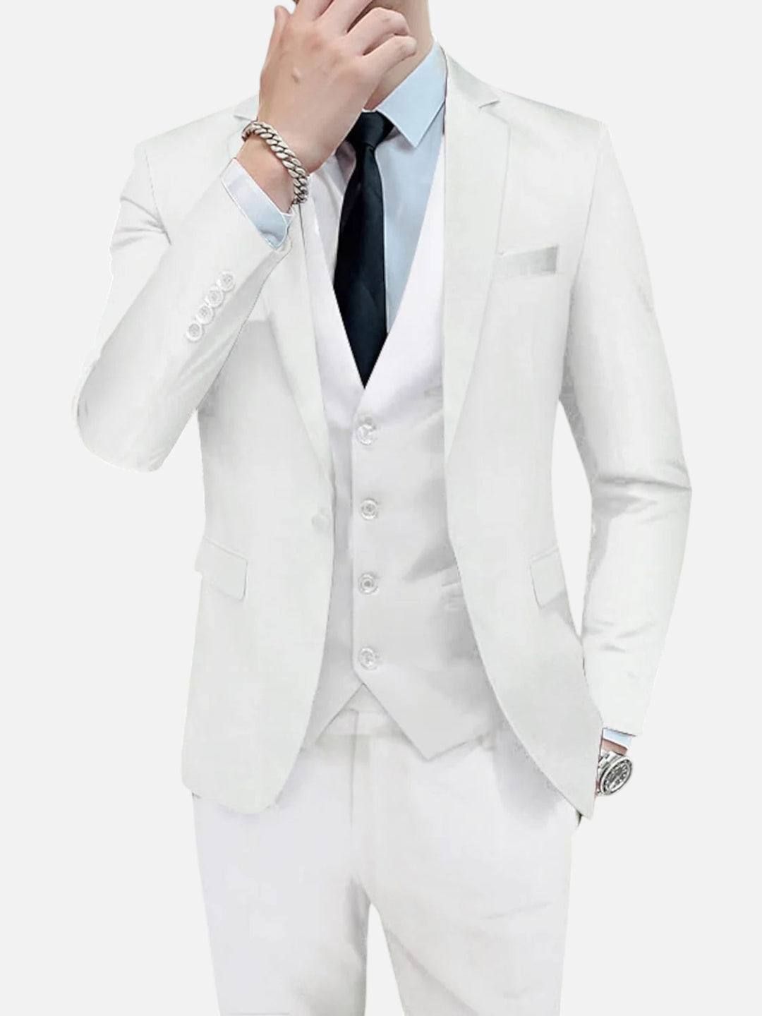 Men's Slim Fit 3-Piece Suit for Wedding and Formal Events