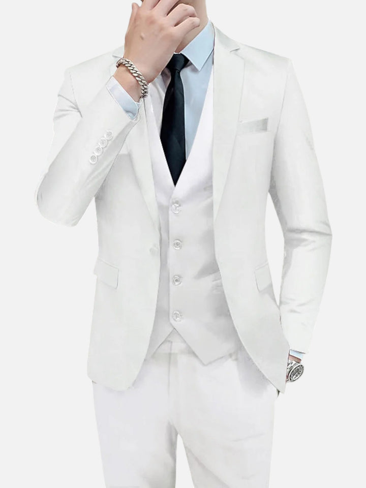 Men's Slim Fit 3-Piece Suit for Wedding and Formal Events