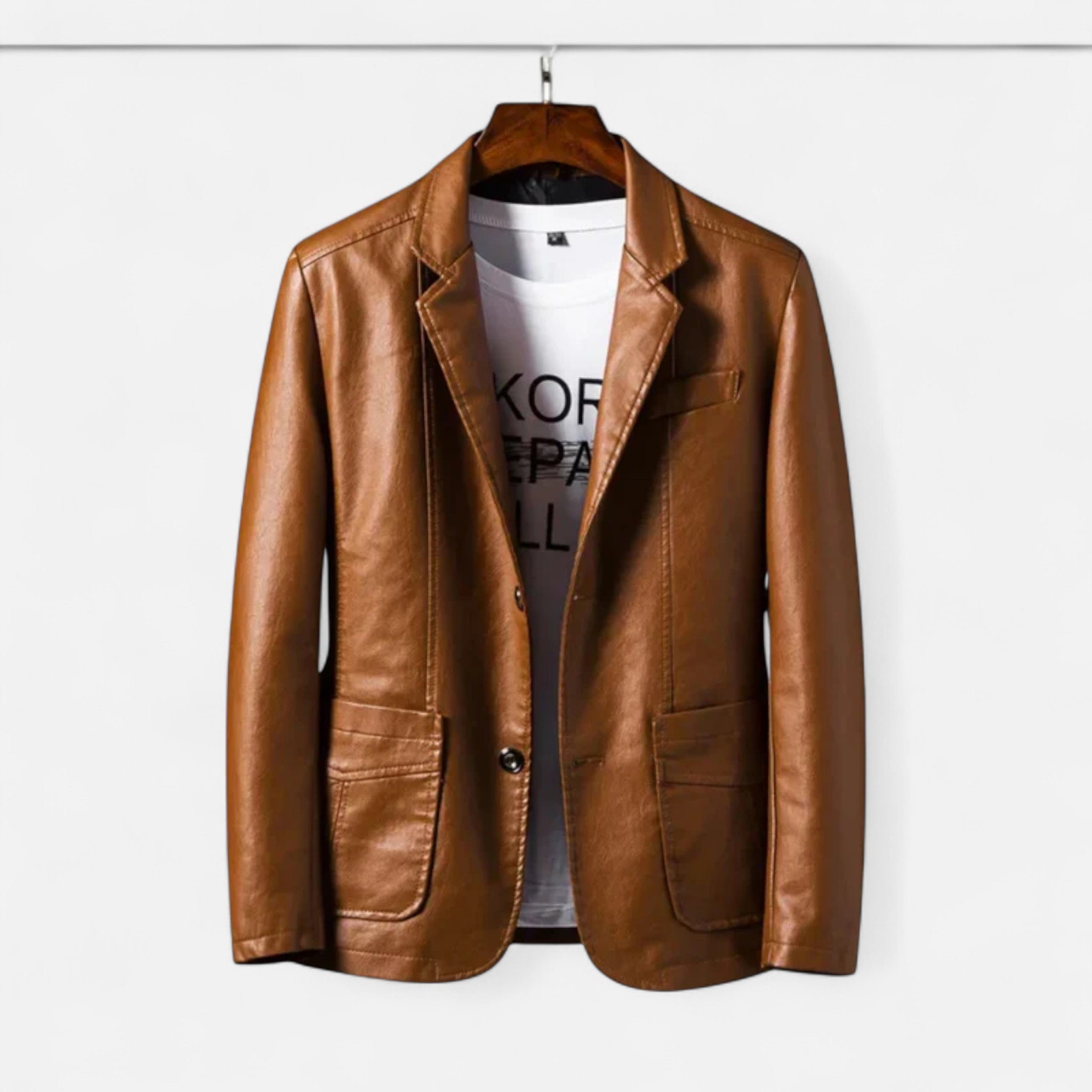 Aurevien | Men’s Leather Blazer Jacket – Refined Oxford Heritage