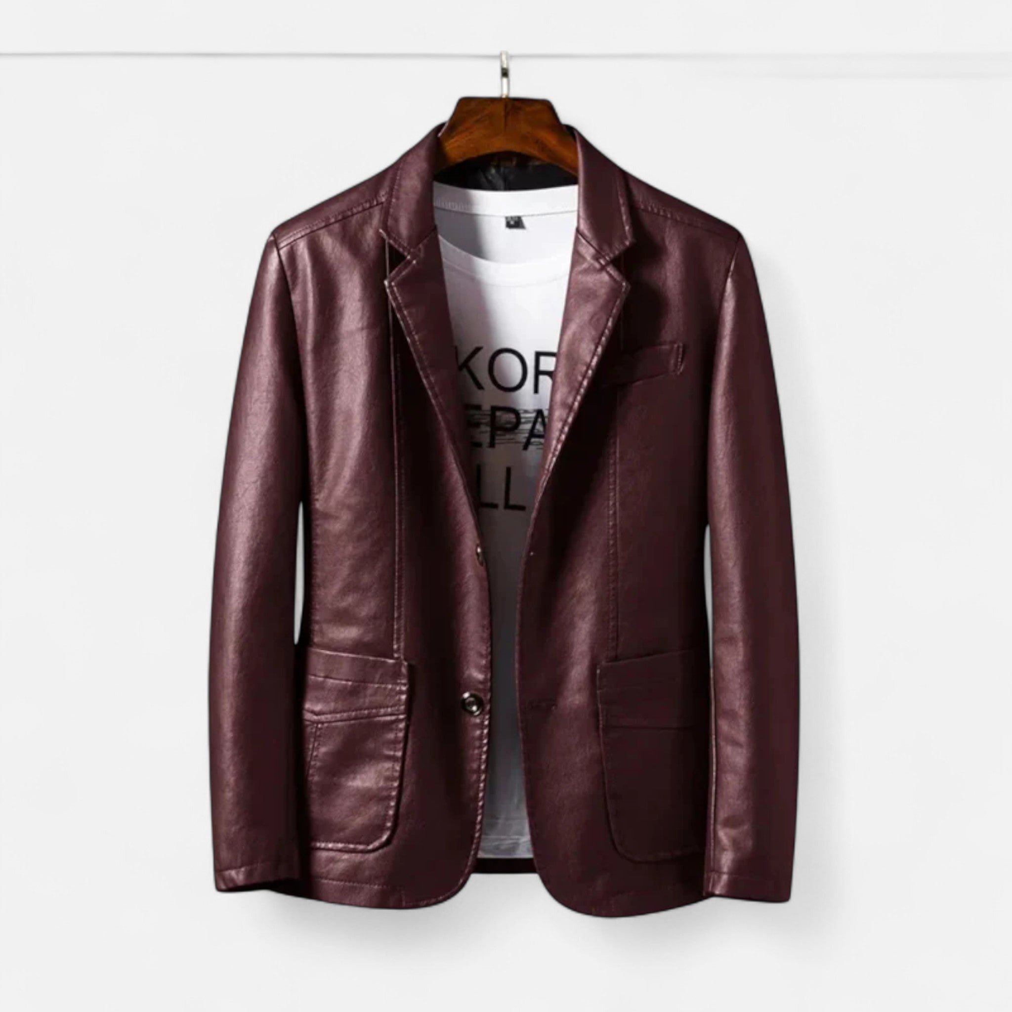 Aurevien | Men’s Leather Blazer Jacket – Refined Oxford Heritage