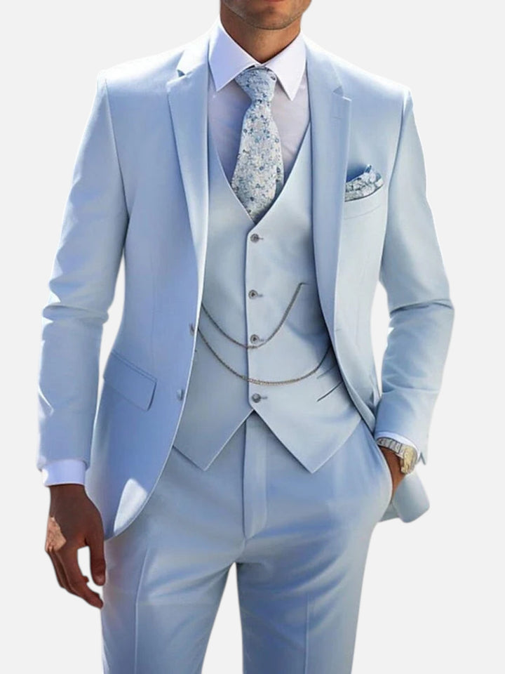 Men’s 3 Piece Wedding Suit Tailored Fit Classic Formal Wear