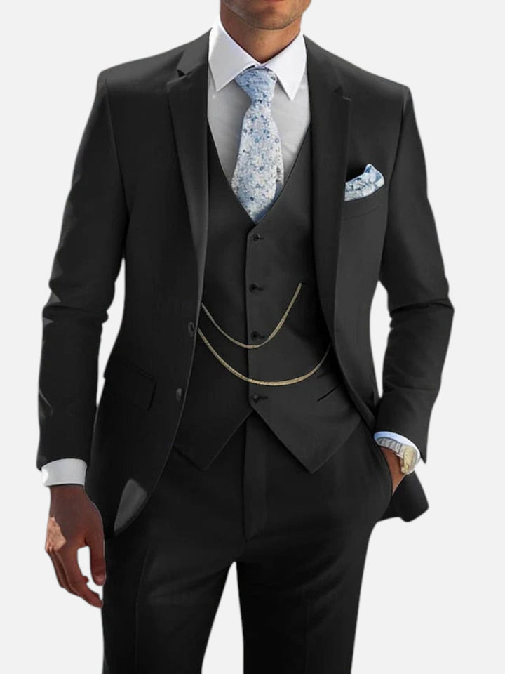 Men’s 3 Piece Wedding Suit Tailored Fit Classic Formal Wear