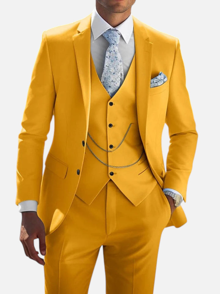Men’s 3 Piece Wedding Suit Tailored Fit Classic Formal Wear
