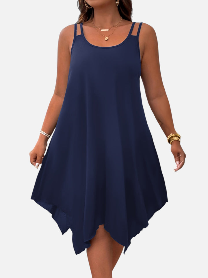 Plus Size Strapless Midi Dress for Wedding Guest Formal Events