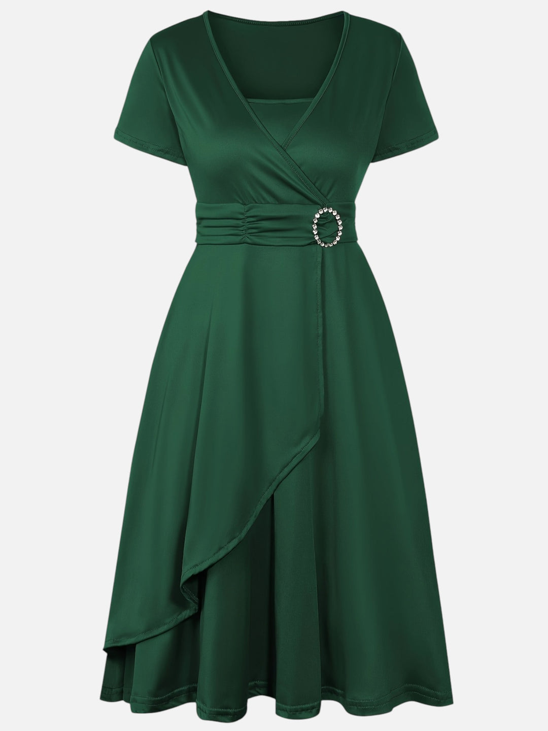 Women’s Rhinestone Midi Dress Elegant Party and Wedding Dress