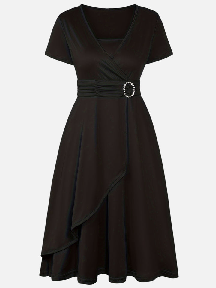 Women’s Rhinestone Midi Dress Elegant Party and Wedding Dress