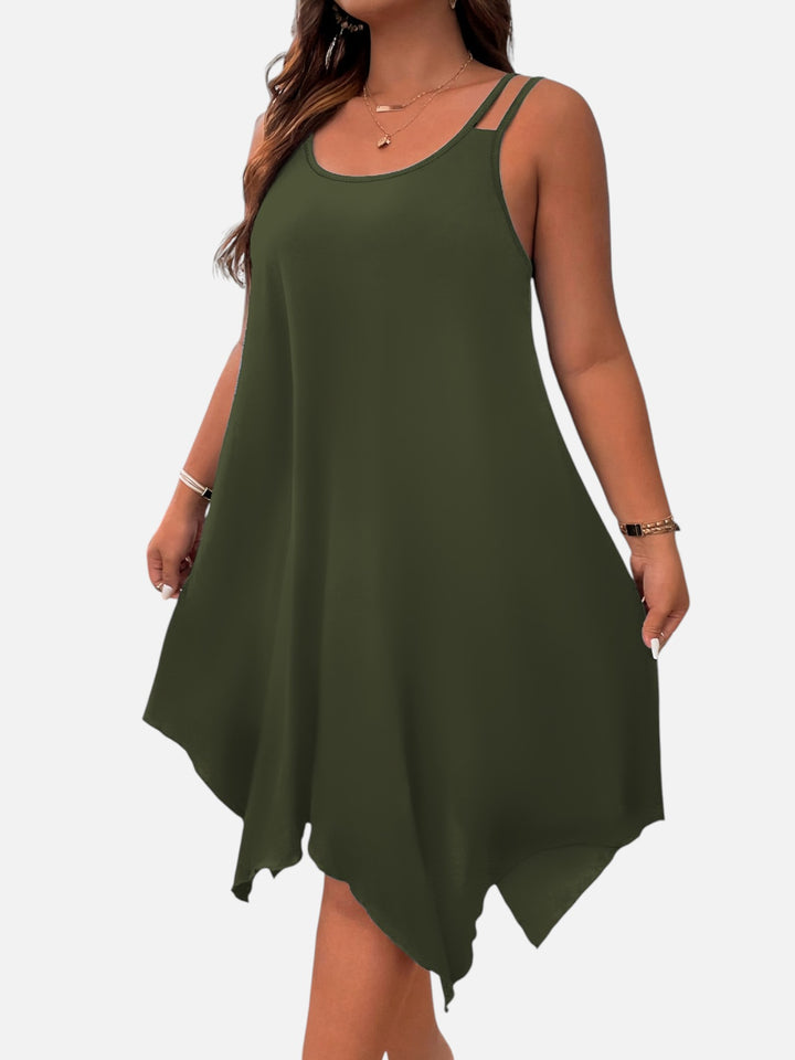 Plus Size Strapless Midi Dress for Wedding Guest Formal Events