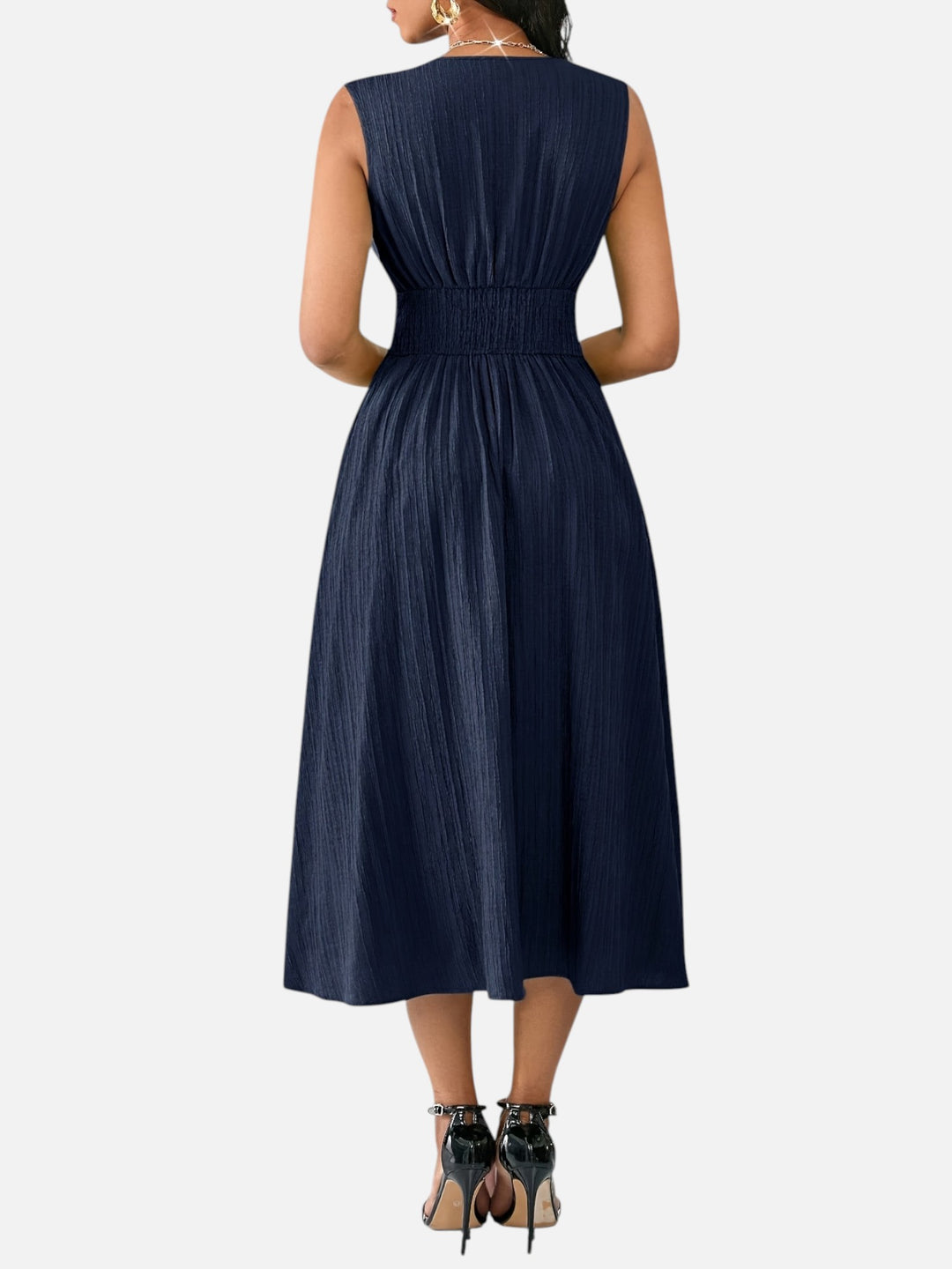 Midi Dress Women Sleeveless Summer Casual Vacation Outfit