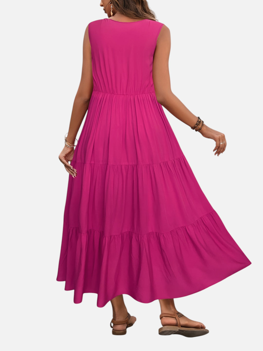 Women's V-Neck Maxi Dress Loose Fit Formal Evening Wear