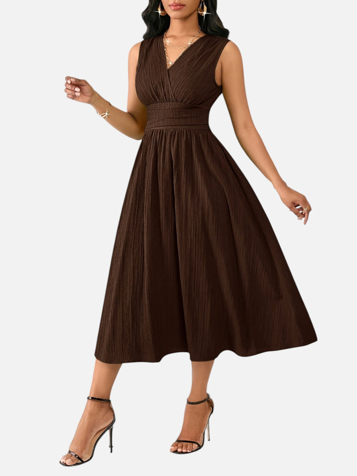 Midi Dress Women Sleeveless Summer Casual Vacation Outfit