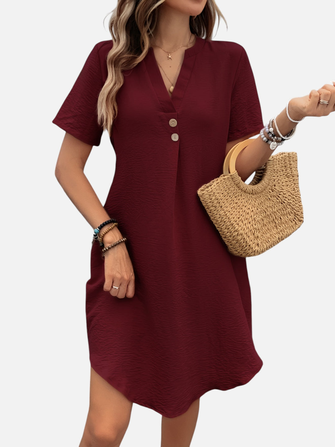 Women’s Midi Dress Lightweight Summer Spring Outfit Casual Elegant
