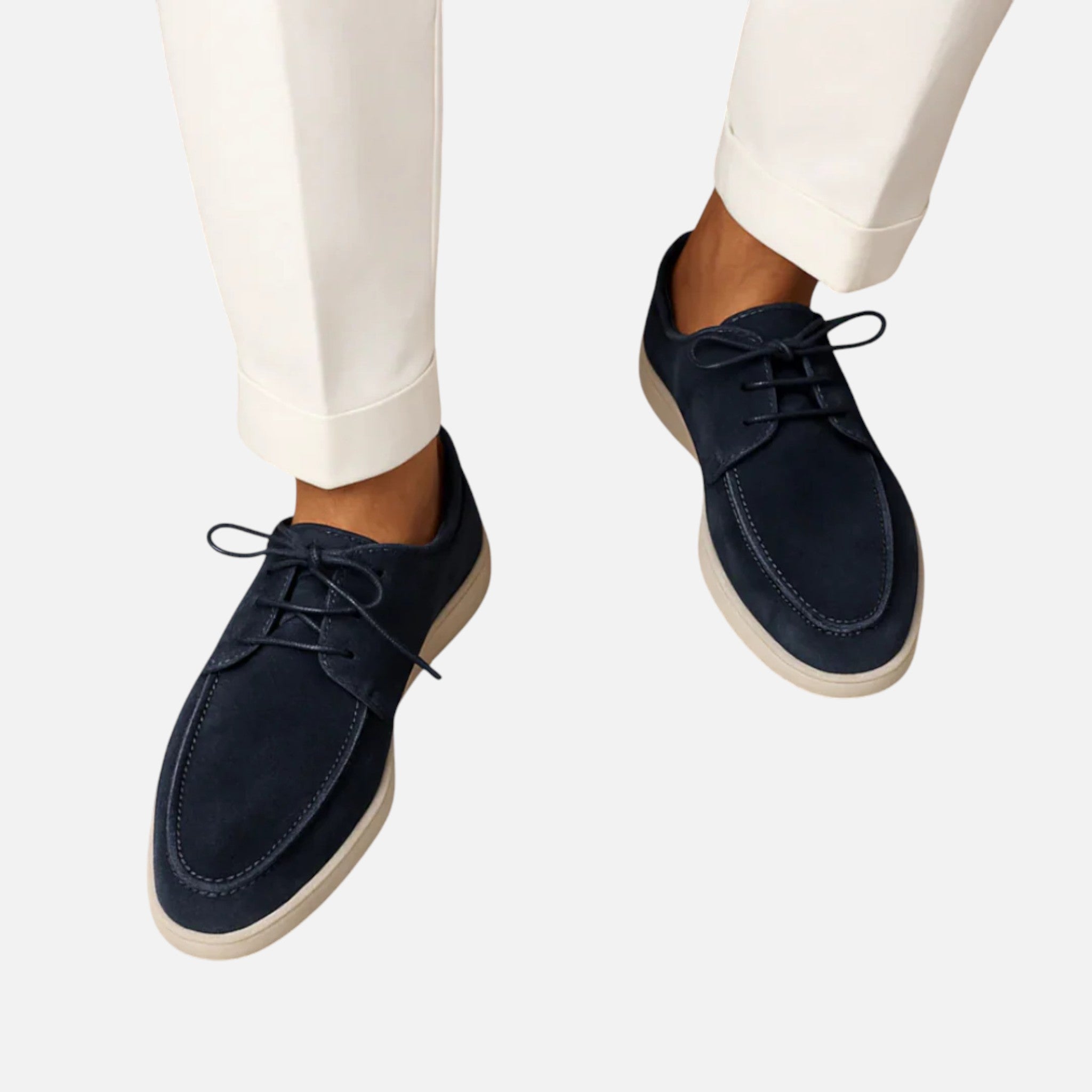 Aurevien | Men’s Suede Heritage Lace-Up Loafers
