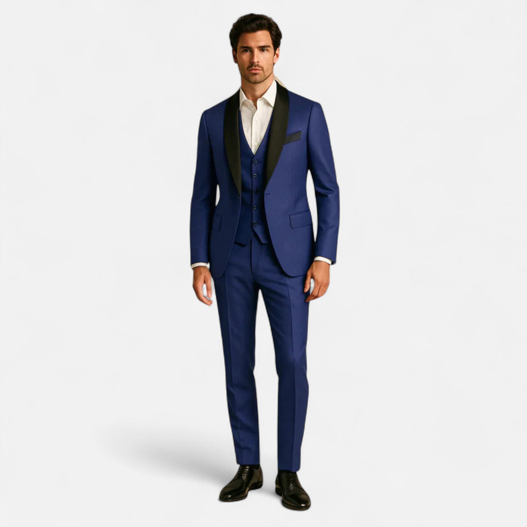 Aurevien | Men’s Tuxedo Three-Piece Suit – Heritage Elegance