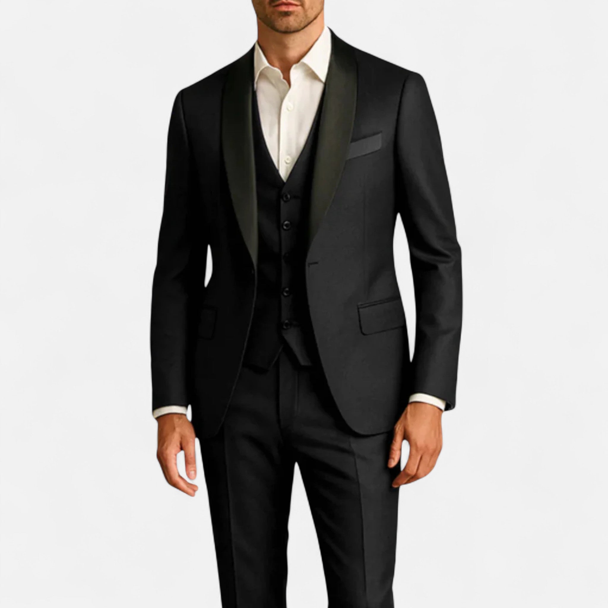 Aurevien | Men’s Tuxedo Three-Piece Suit – Heritage Elegance