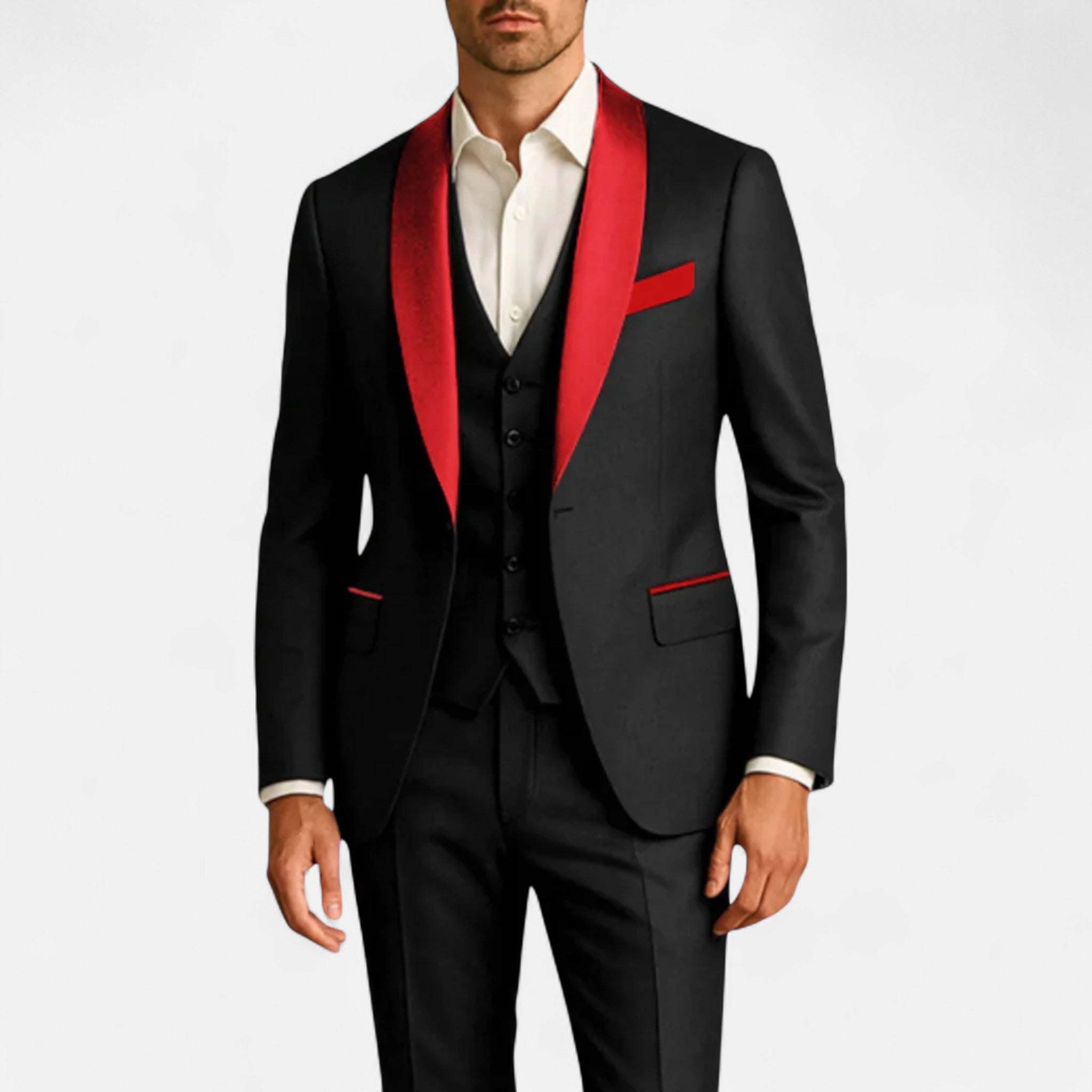 Aurevien | Men’s Tuxedo Three-Piece Suit – Heritage Elegance
